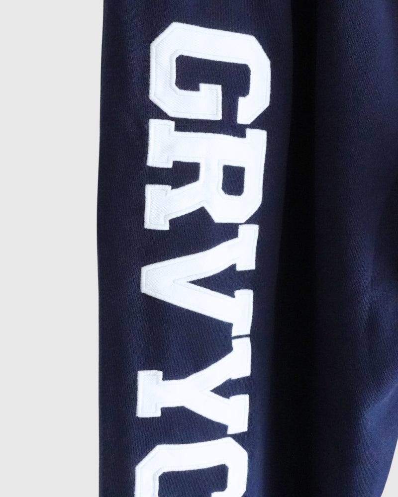ウラケ GRVYCLRS アップリケ ロングパンツ (MENS) Navy
