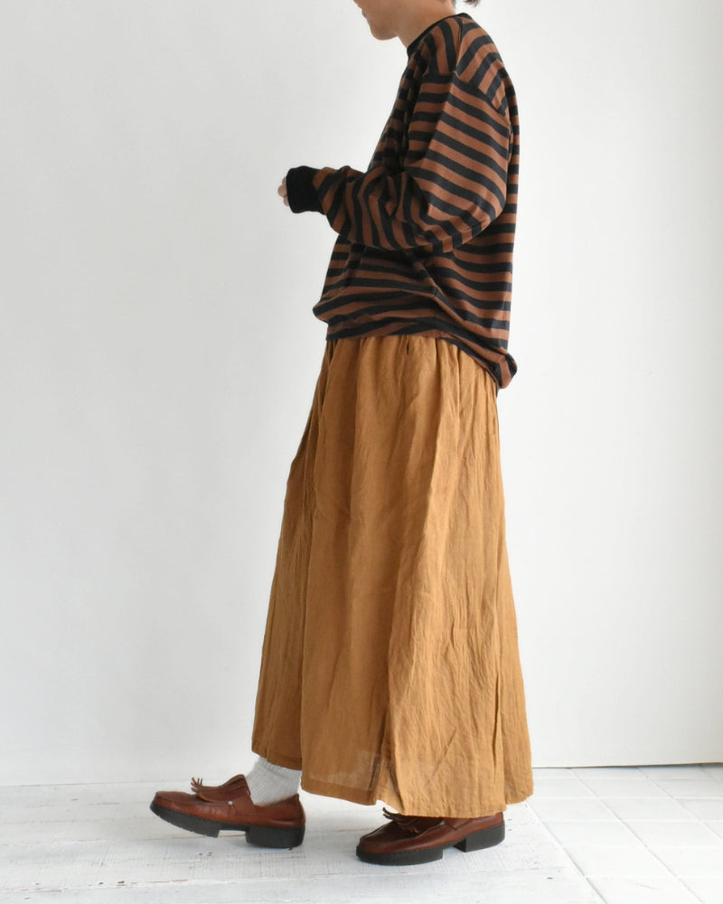 タック コクーンTシャツ Brown/Black Border