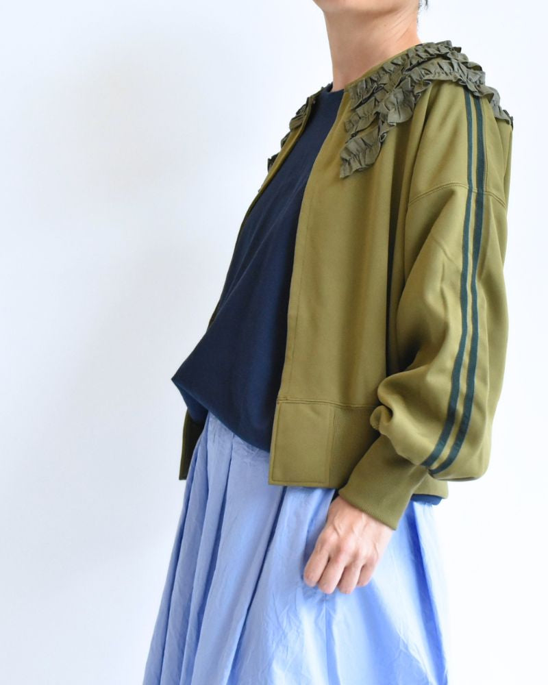トラックフリルカーデ Khaki