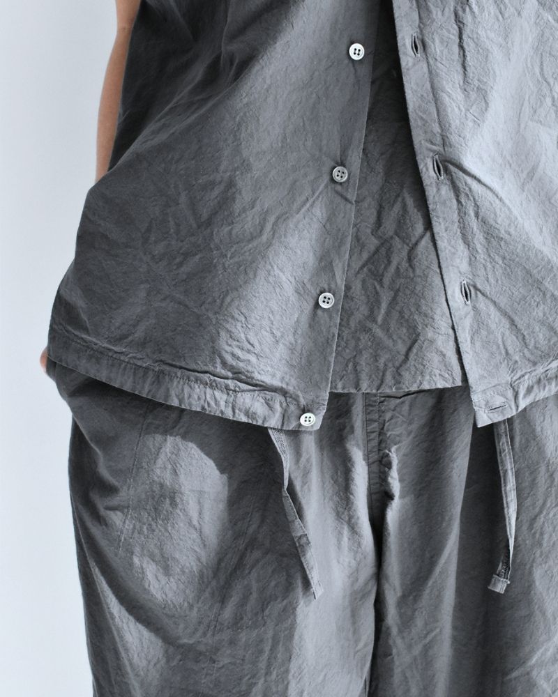 シュリンクフレンチスリーブシャツ Gray