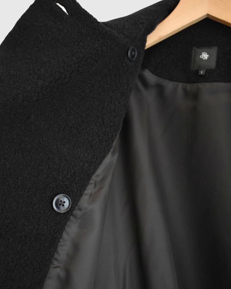 DOUBLE OVER COAT Black