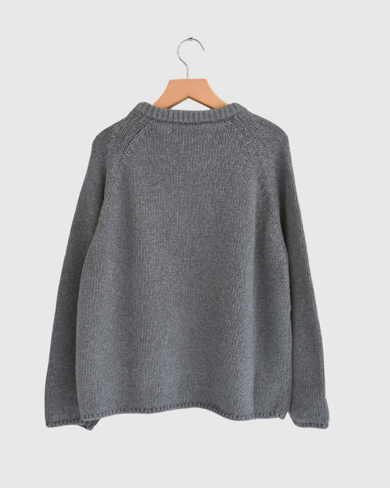 ラグランプルオーバーニット Gray