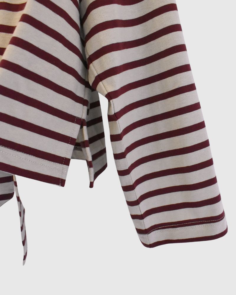 taco cotton ボーダータイ Beige/Bordeaux