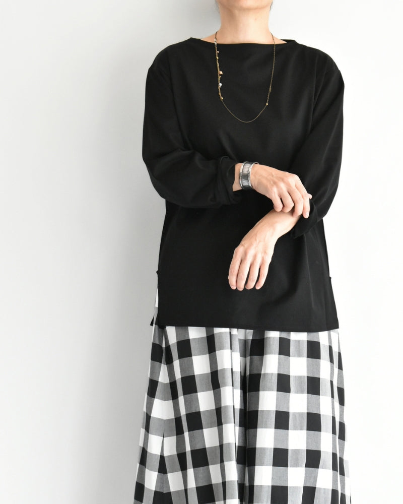 ギザコットン バスクTシャツ Black