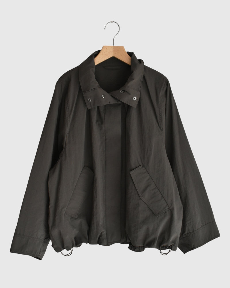 ファンネルネックジャケット Brown