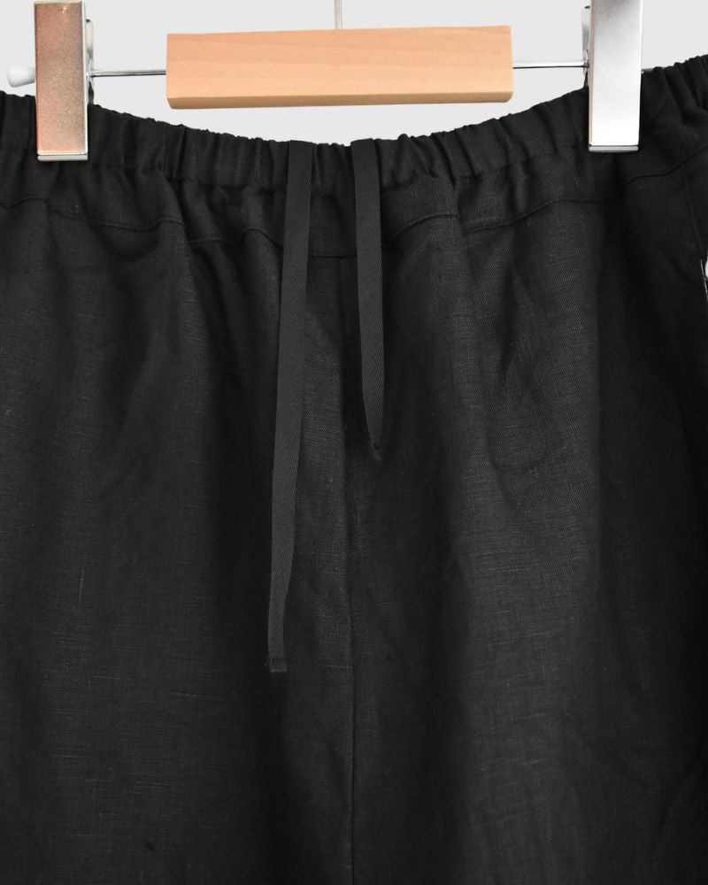 リネン オバールパンツ Black