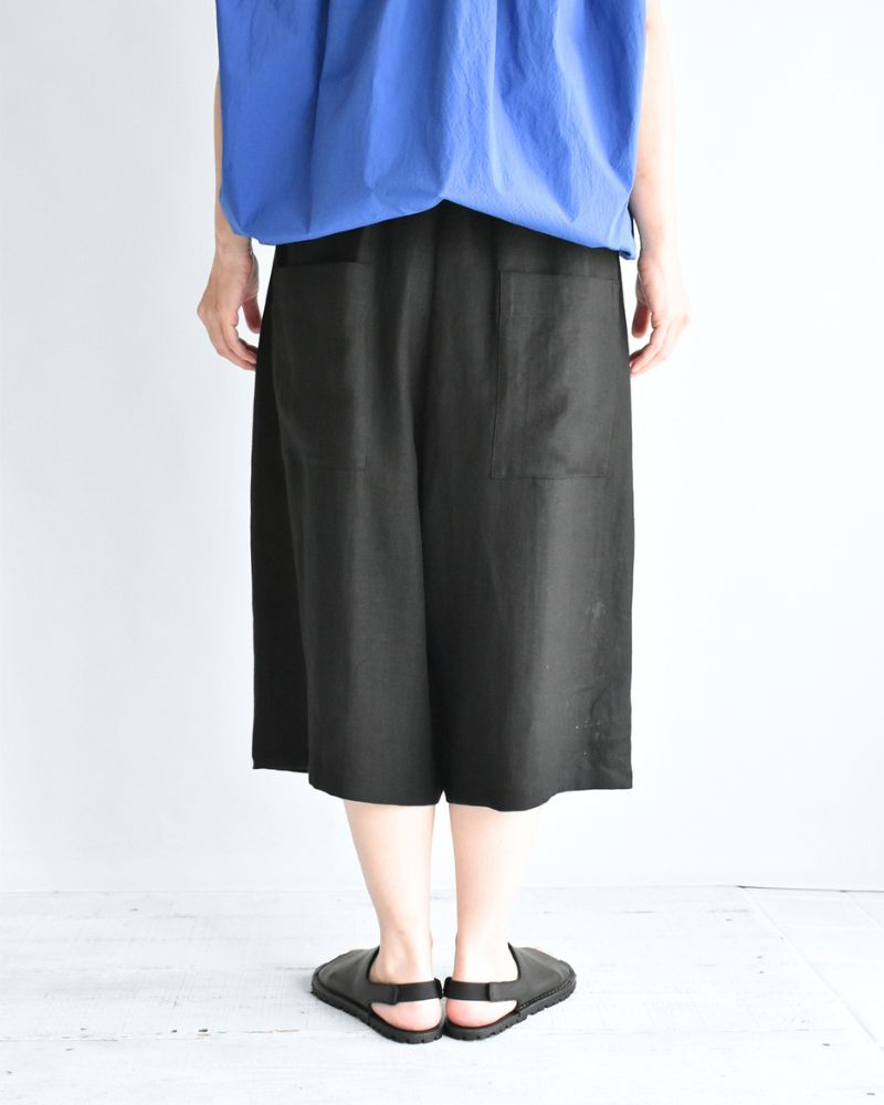 サルエルワイド ショートレングスパンツ Black