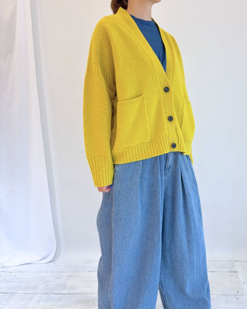 JANE Vネックカーディガン Yellow