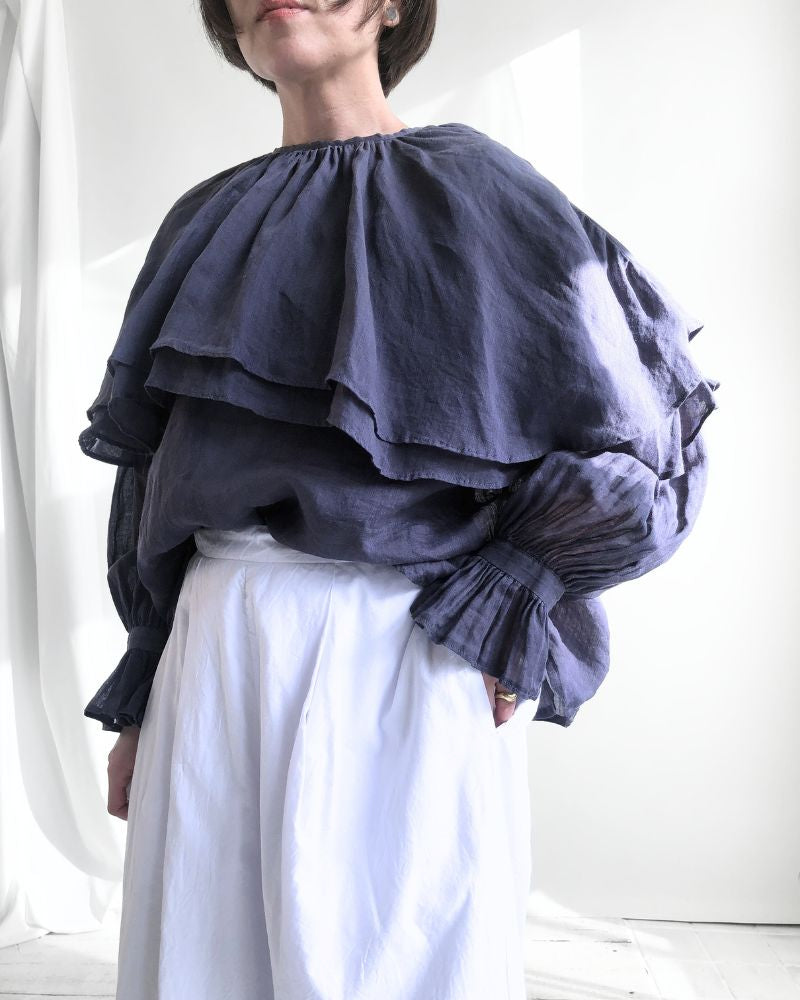 【予約】MS/F G1185 ダブルカラーピエロブラウス（6月初旬 - 6月中旬）