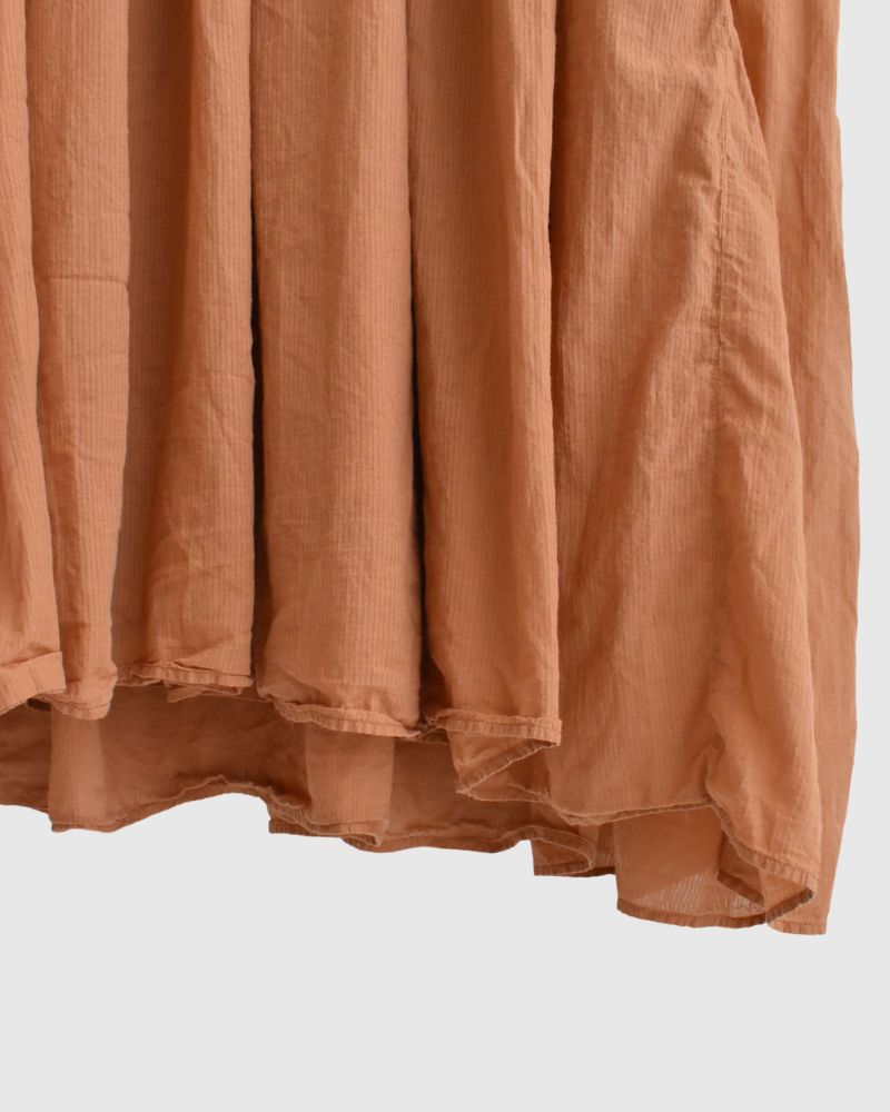 CREW-NECK F/SL DRESS WITH PINTUCK DarkOrange