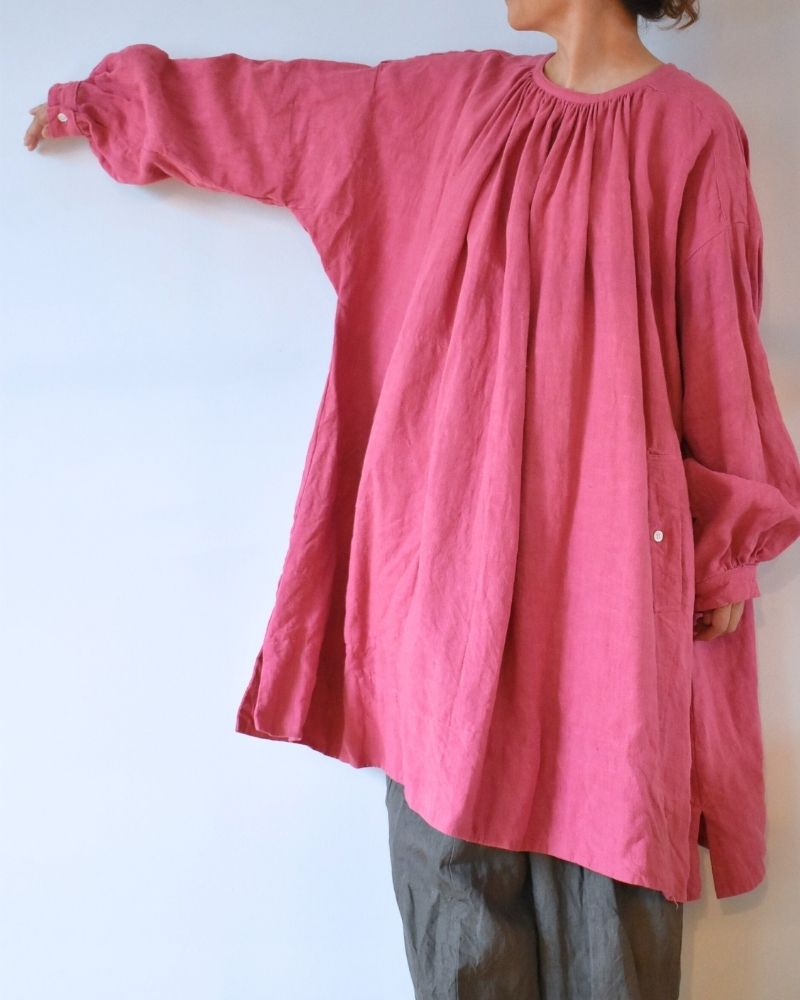 【予約】S/S G1156 LINEN ANTIQUE SMOCK BLOUSE（2月中旬 – 2月末）