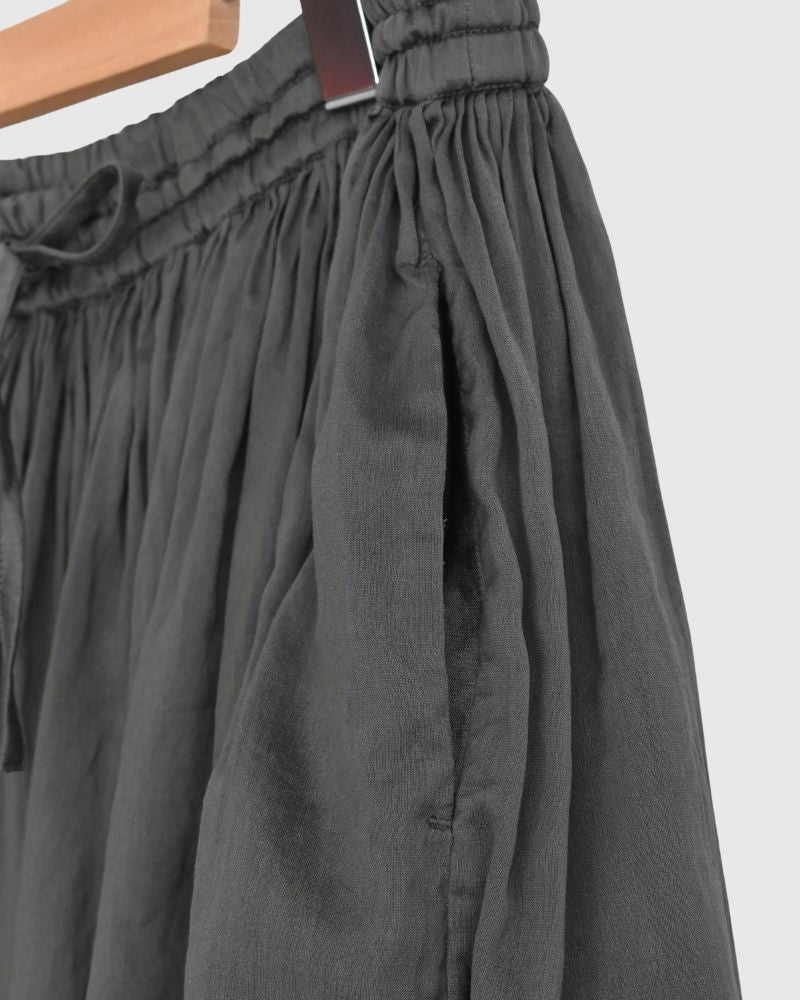 RAJASTHAN TUCK GATHERED SKIRT WITH LINING Gray