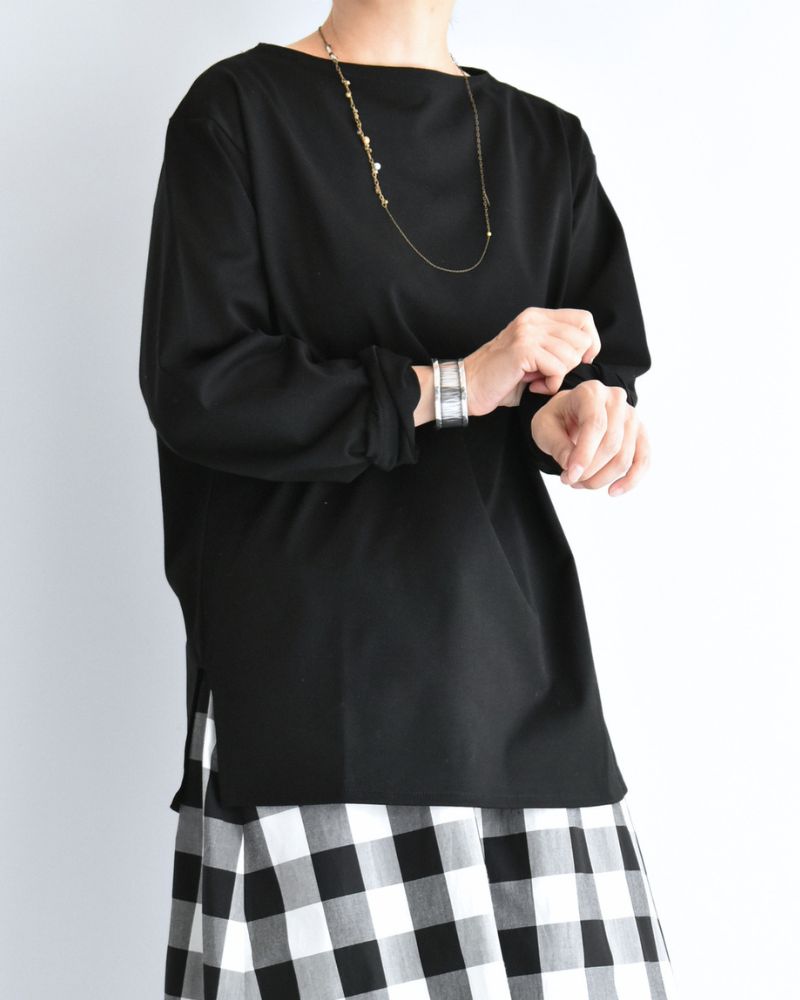 ギザコットン バスクTシャツ Black