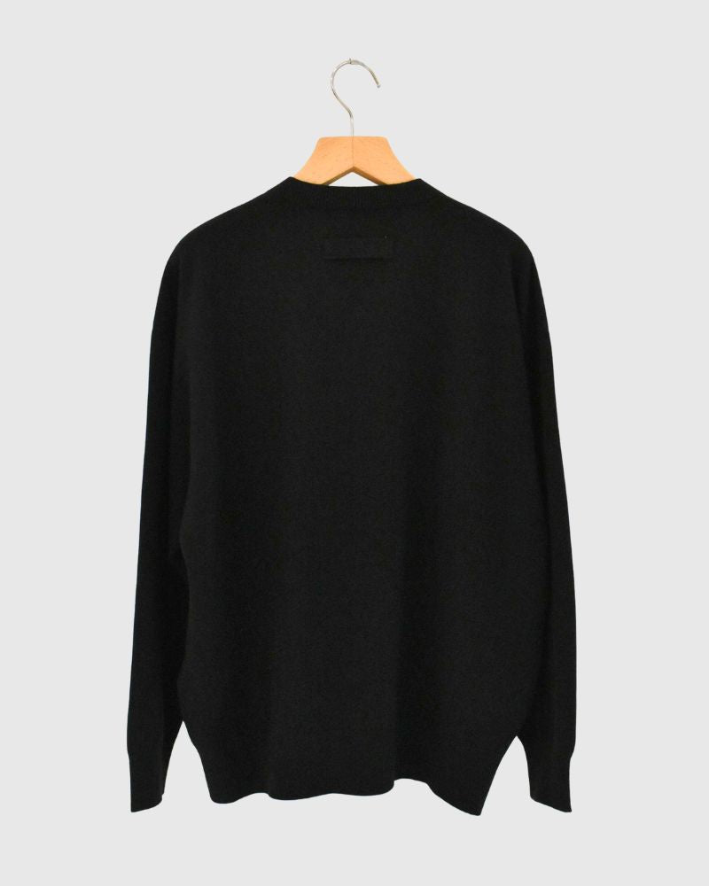 GINNY Vネックニットプルオーバー Black