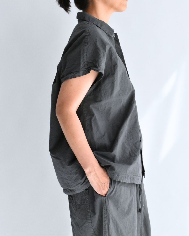 シュリンクフレンチスリーブシャツ Gray