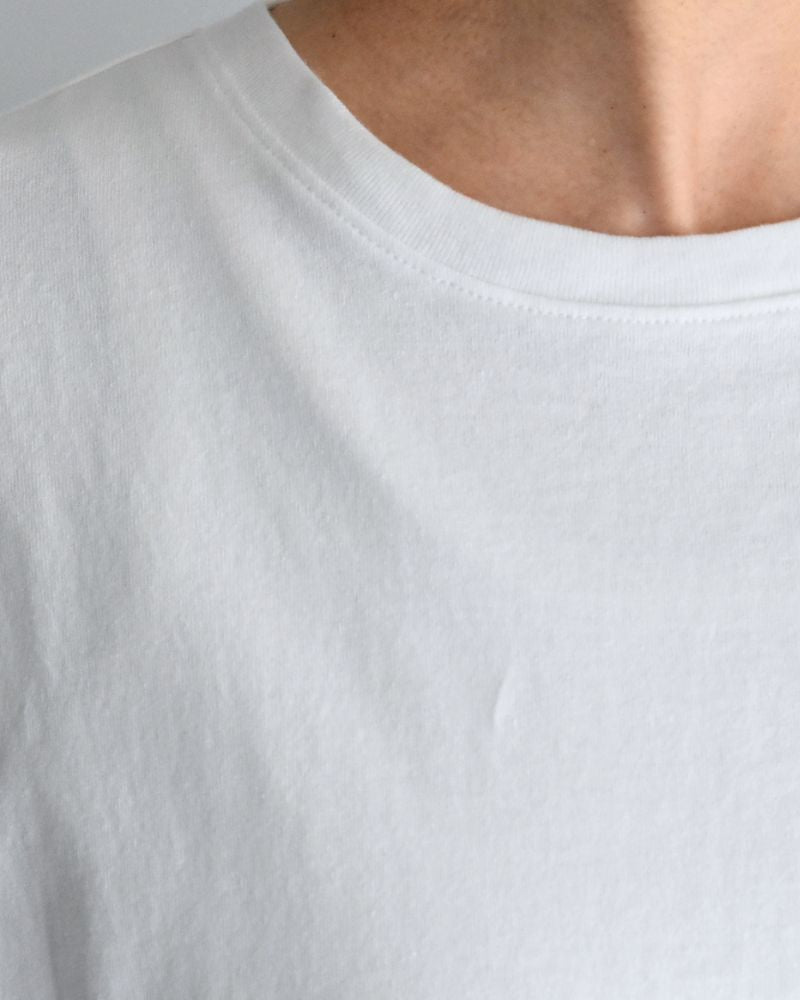 ハーフスリーブ ドロストTシャツ White