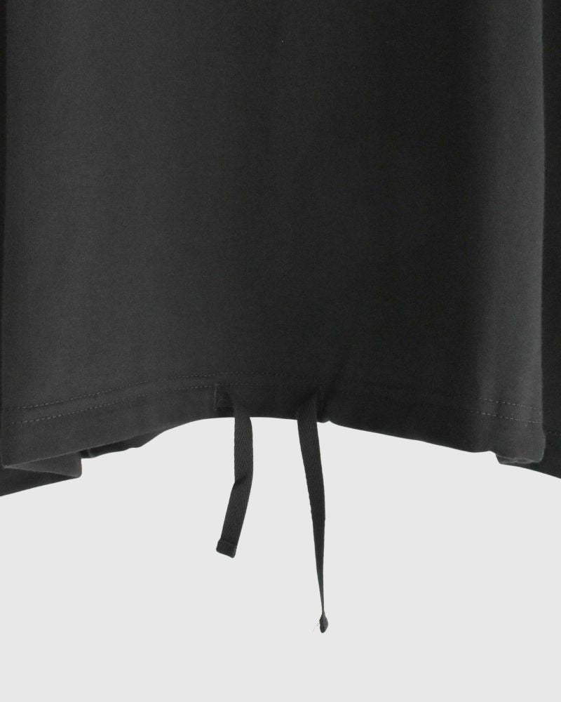 ドローストリング フーディプルオーバー Black