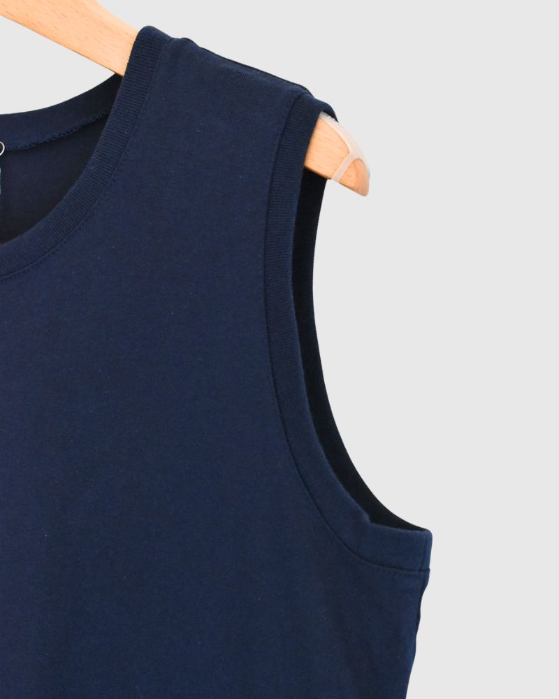 ノースリーブ ドロストTシャツ Navy