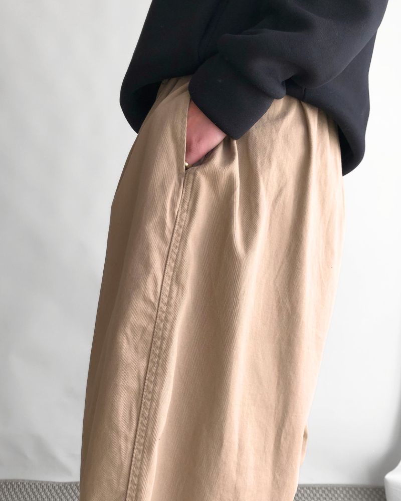 【sale】LOOSE SHILOUETTE PANTS ‘JESSI TWILL’ Beige