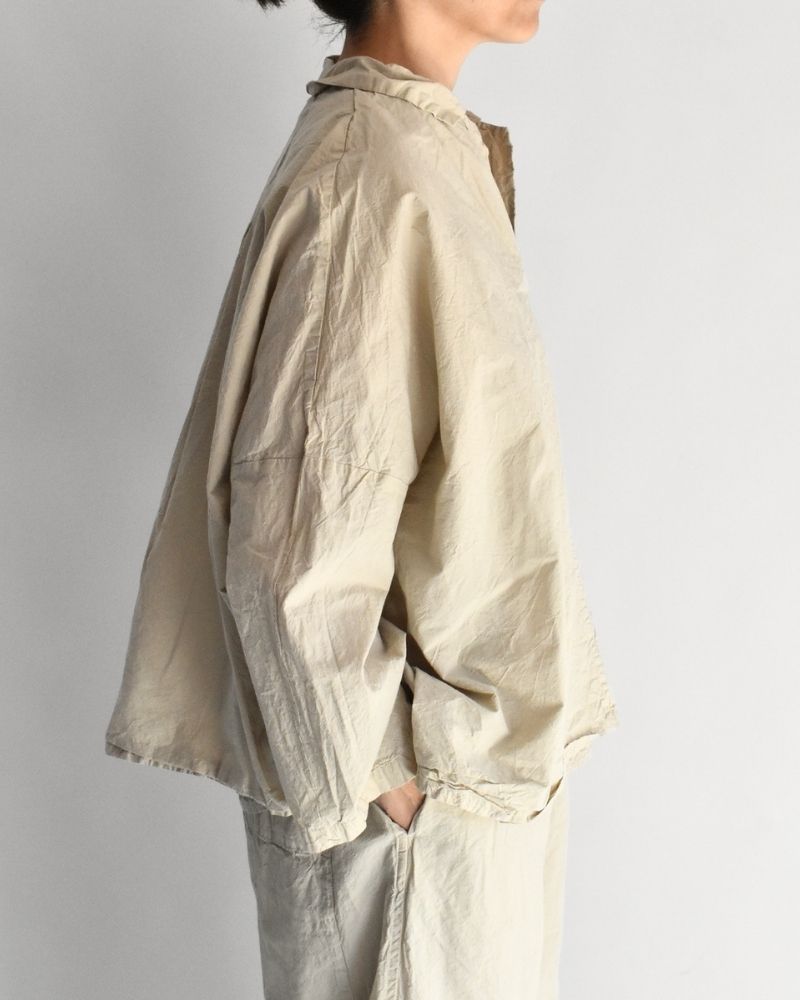 シュリンクプルオーバーシャツ Beige