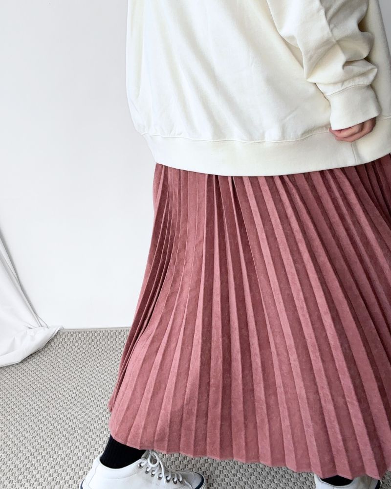 【sale】ACCORDION SKIRT "RITS" SmokePink