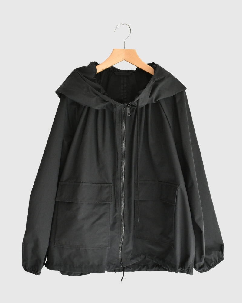 オーバーサイズ フーディジャケット Black