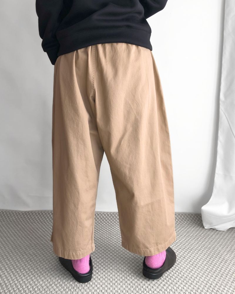 【sale】LOOSE SHILOUETTE PANTS ‘JESSI TWILL’ Beige