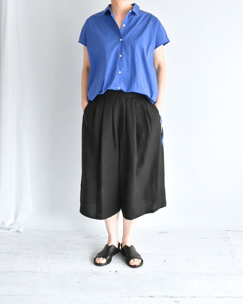 サルエルワイド ショートレングスパンツ Black