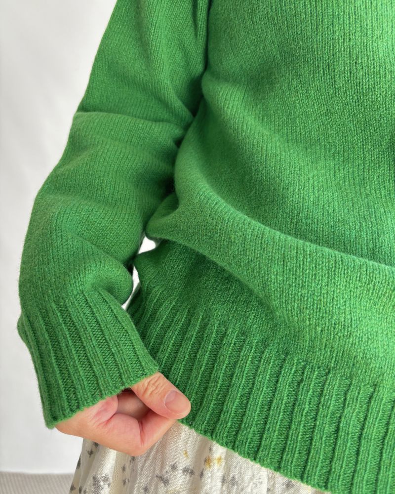 2ply Highgaze Highneck Knit Pagoda(Green)