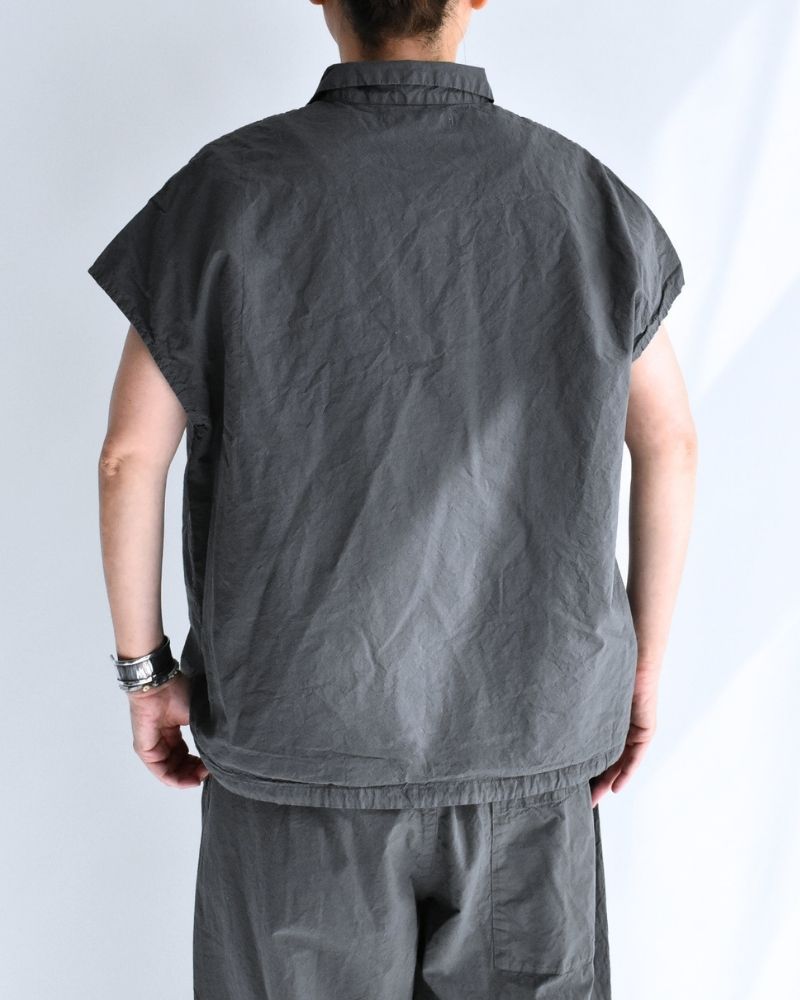 シュリンクフレンチスリーブシャツ Gray