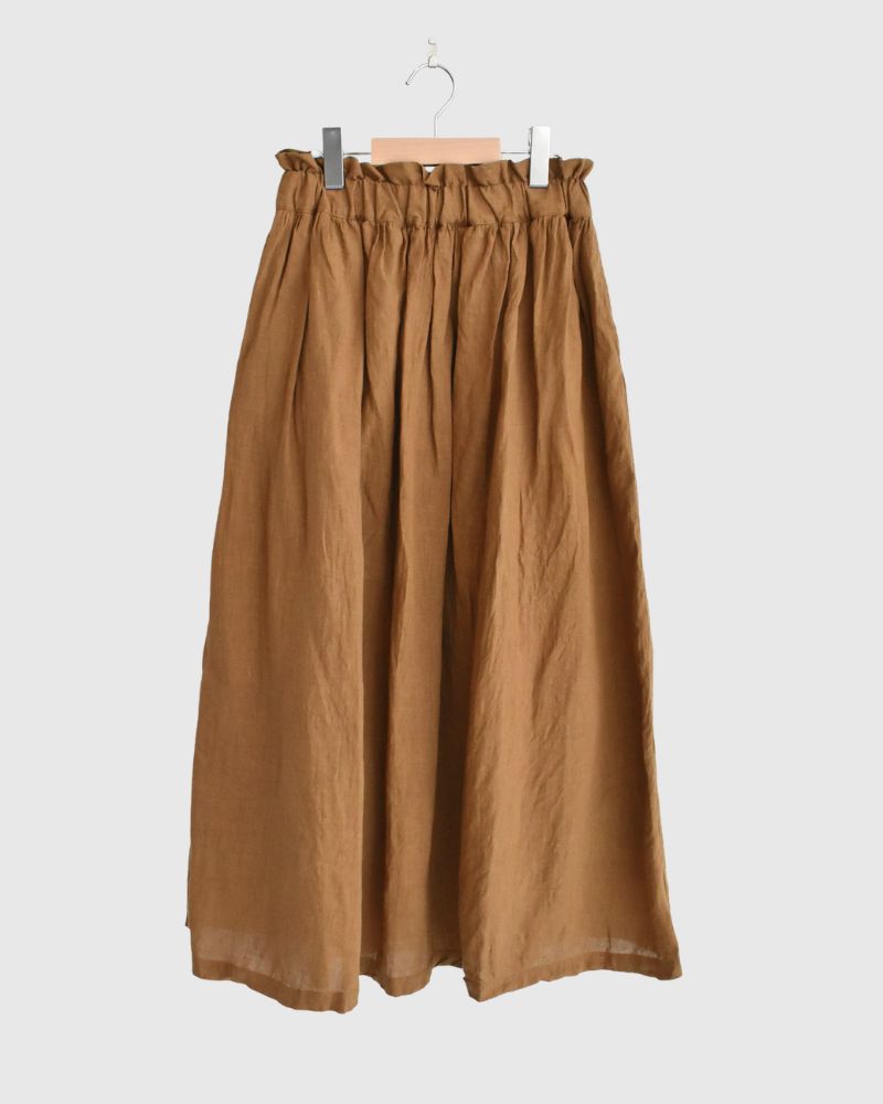フレンチリネン スカート Camel