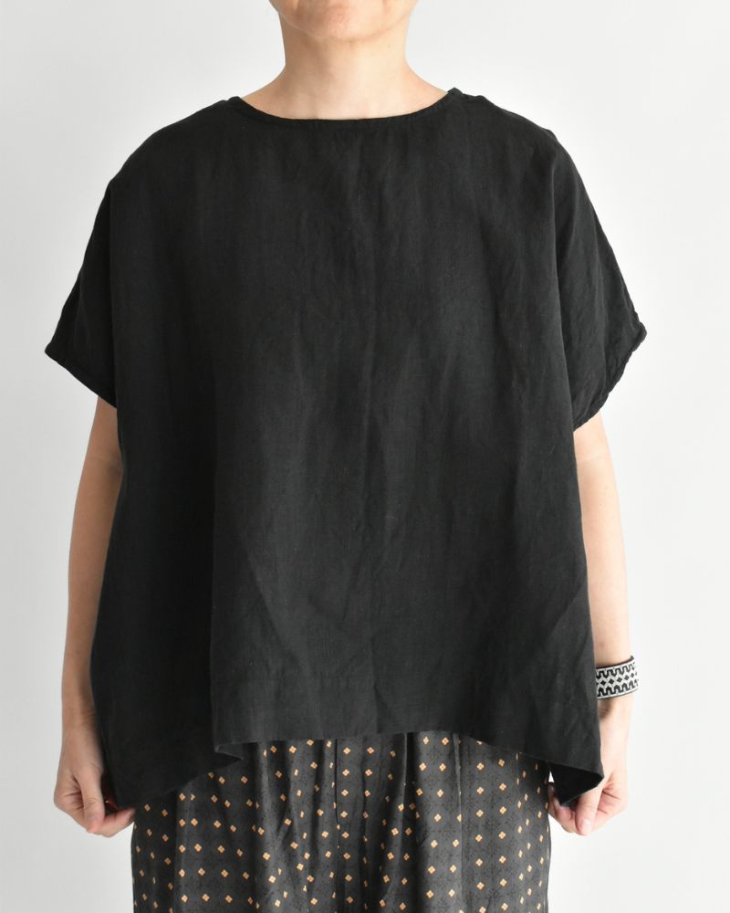 フレンチリネンプルオーバー Black