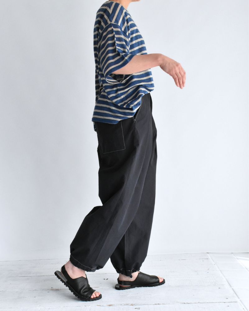 HAKAMA-W タックイージーパンツ Navy