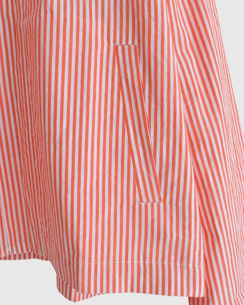POPLIN STRIPE DRIZZLER JACKET OrangeStripe