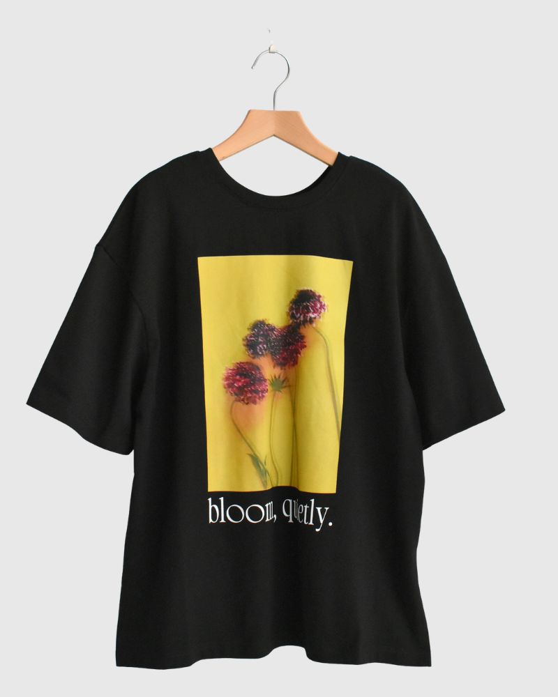 2Way プリントTシャツ Black