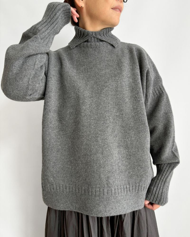 LULU 2Wayタートルニット Gray