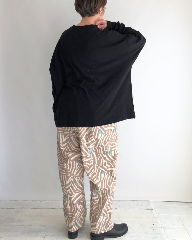 ジャージー ルーズプルオーバー Black