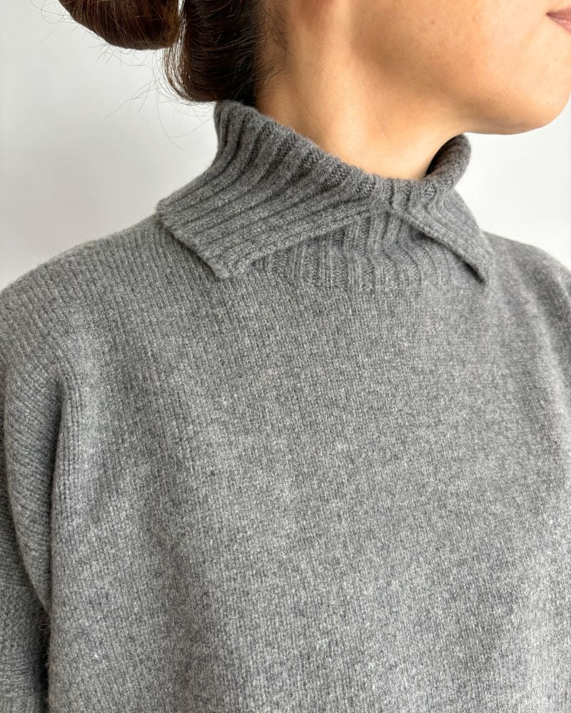 LULU 2Wayタートルニット Gray