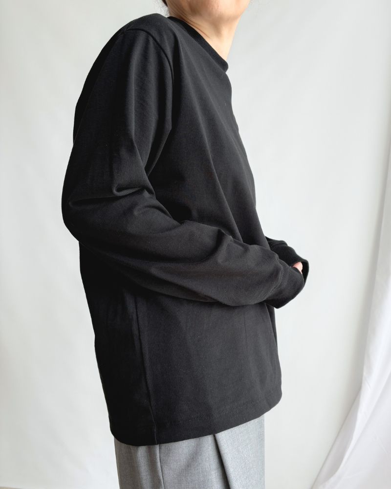 テンジククルーネックL/S TEE Black