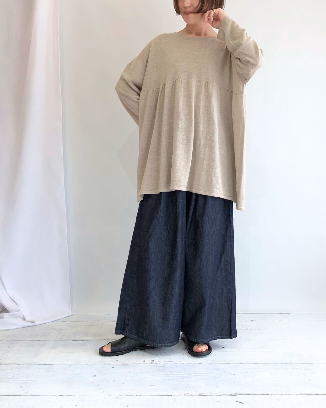 【sale】リネンプルオーバー　NATURAL