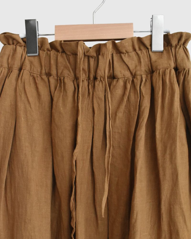 フレンチリネン スカート Camel