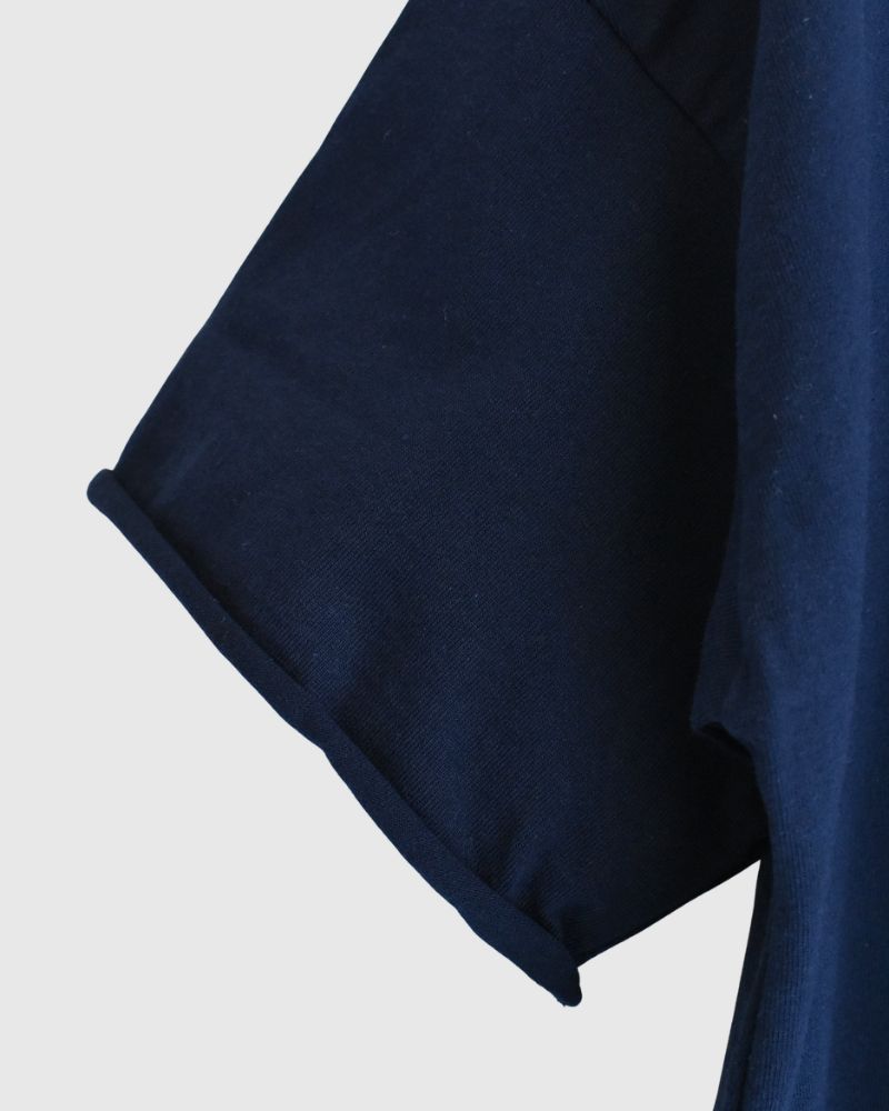 ハーフスリーブ ドロストTシャツ Navy