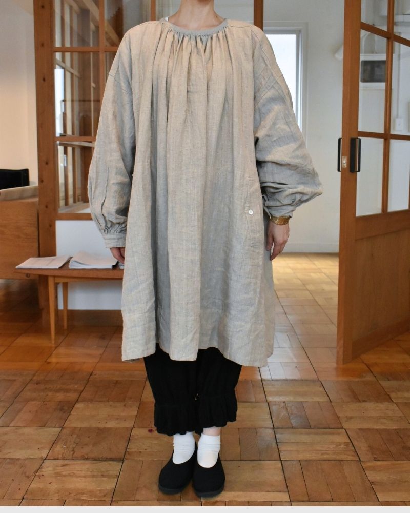 【予約】S/S G1156 LINEN ANTIQUE SMOCK BLOUSE（2月中旬 – 2月末）