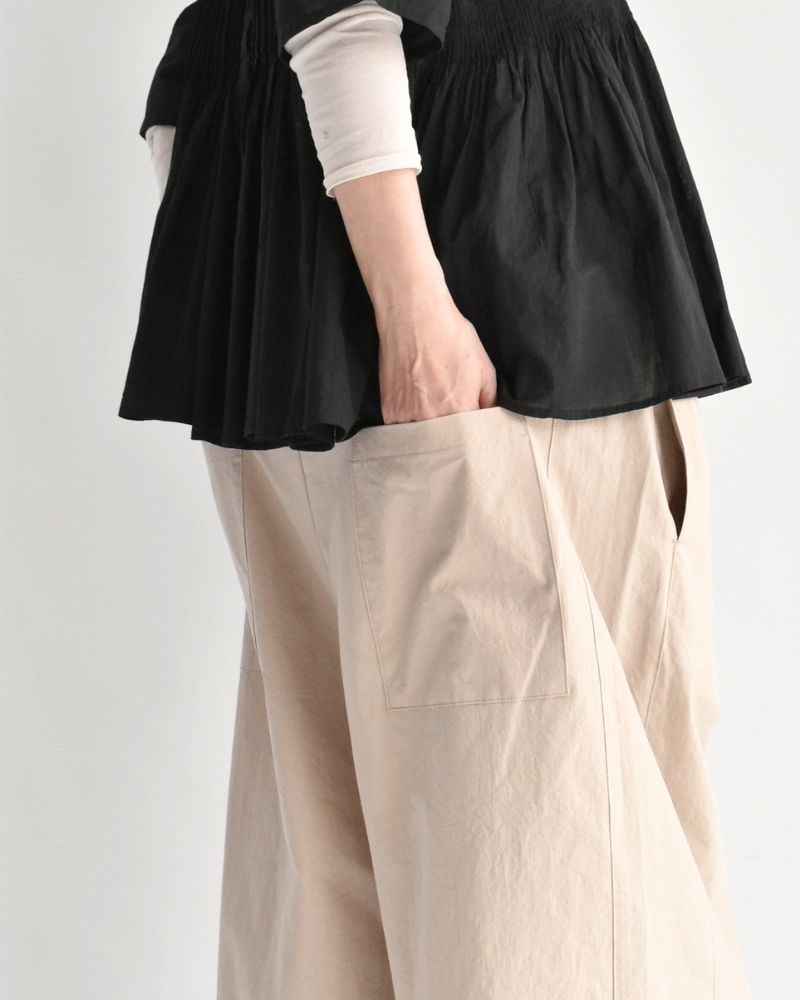 ヴィンテージコットン オーバルパンツ Beige