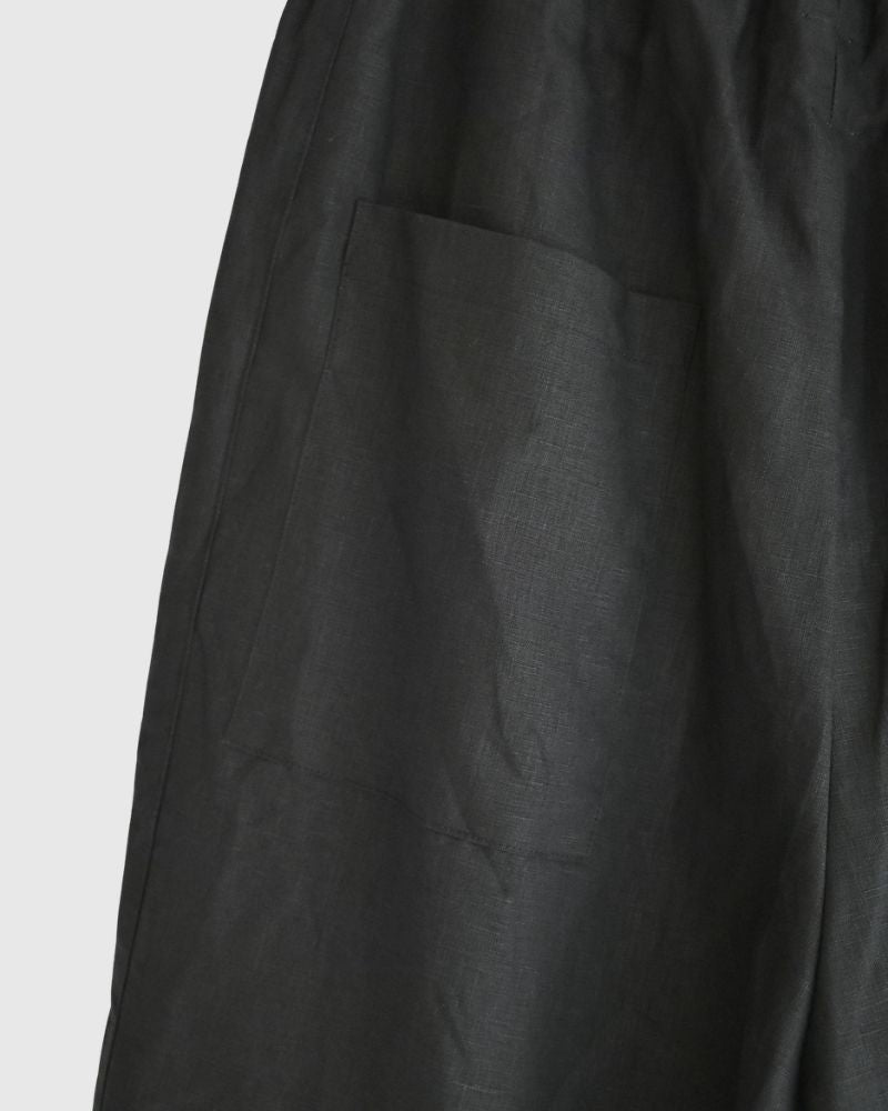 リネン オバールパンツ Black