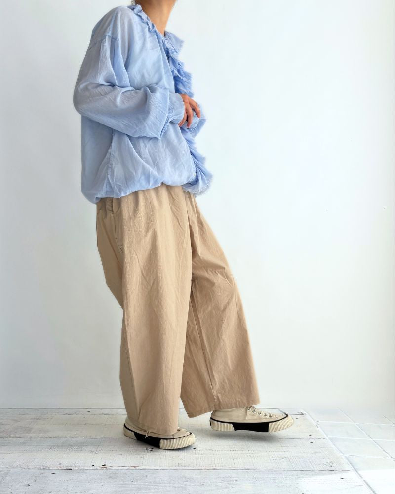 フリルブラウス Blue