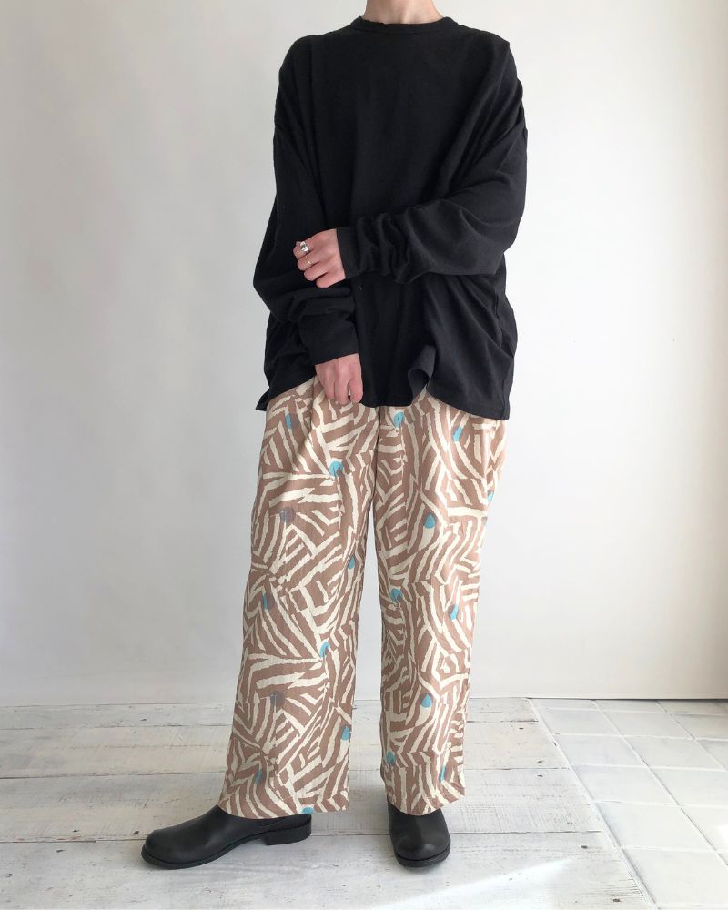 ジャージー ルーズプルオーバー Black