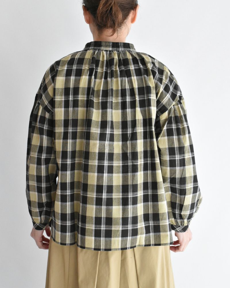 チェックヘンリーシャツ Black/YellowCheck