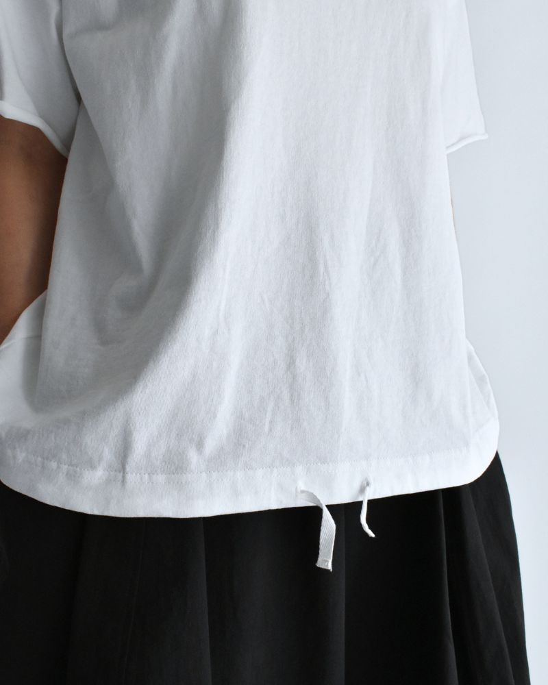ハーフスリーブ ドロストTシャツ White