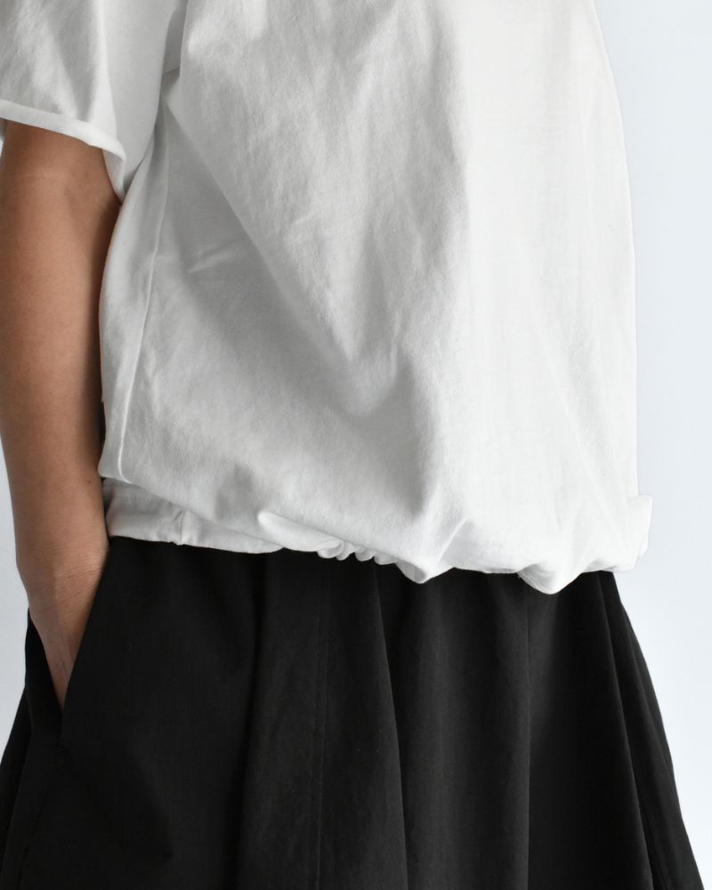 ハーフスリーブ ドロストTシャツ White